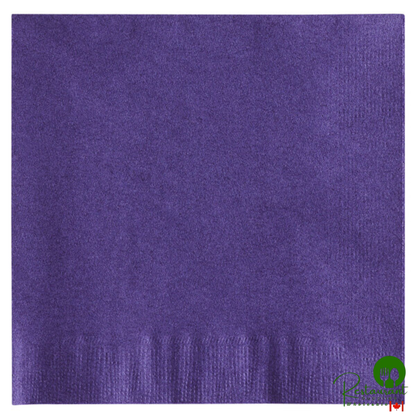 9 1/2" x 9 1/2" Chocolate 2-Ply Beverage / Cocktail Napkin By Prime - 1,000/Case