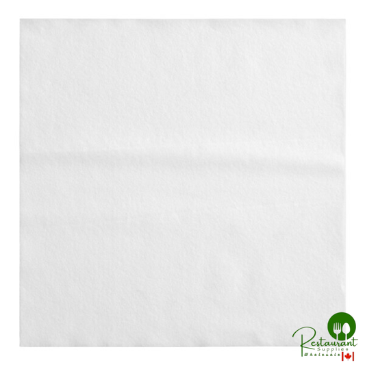 14" x 14" White Linen-Feel Flat-Packed Dinner Napkin By Prime - 1,000/Case