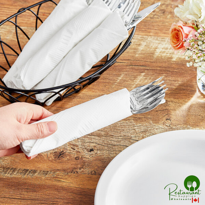 WrapNap White 1/4 Fold 2-Ply Dinner Napkin 16" x 16" By Prime - 3,000/Case