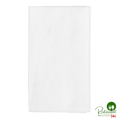 15" x 17" White Customizable 3-Ply Dinner Napkin By Prime - 2,000/Case