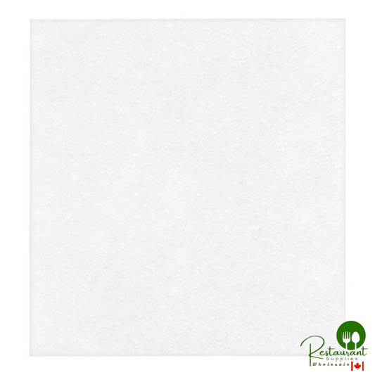 16" x 15" White Linen-Feel Flat-Packed Dinner Napkin By Prime - 500/Case