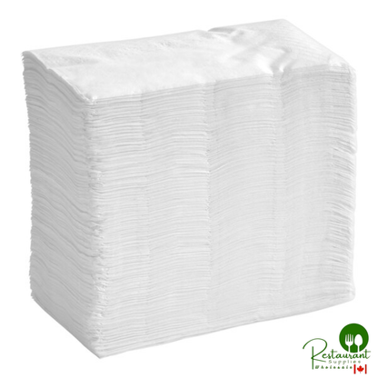 14" x 17" 1-Ply White Dinner Napkin By Prime - 3,000/Case