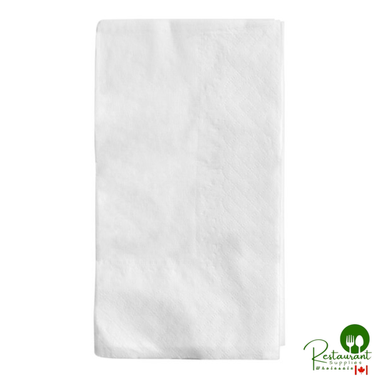 14" x 17" 1-Ply White Dinner Napkin By Prime - 3,000/Case