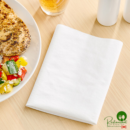 14" x 14" White Linen-Feel Flat-Packed Paper Napkin By Prime - 1,000/Case
