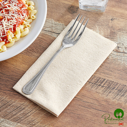 Beige Customizable Linen-Feel 1/8 Fold Dinner Napkin 15" x 17" By Prime - 300/Case
