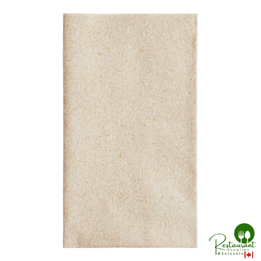 Beige Customizable Linen-Feel 1/8 Fold Dinner Napkin 15" x 17" By Prime - 300/Case