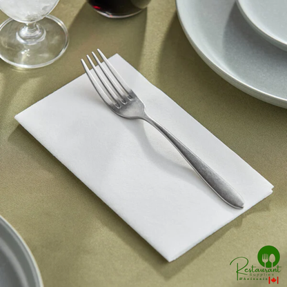 Premium White Customizable Linen-Feel 1/8 Fold Dinner Napkin By Prime - 500/Case