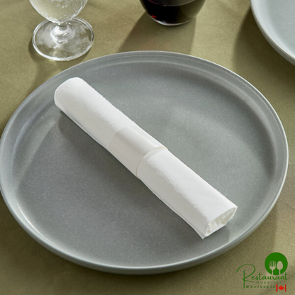 Premium White Linen-Feel 1/4 Fold Dinner Napkin By Prime - 800/Case