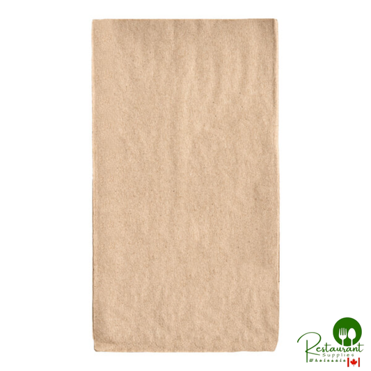 2-Ply Natural Kraft Dinner Napkin 15" x 17" By Prime - 3,000/Case