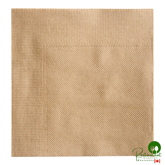 2-Ply Natural Kraft Beverage / Cocktail Napkin By Prime - 3,000/Case