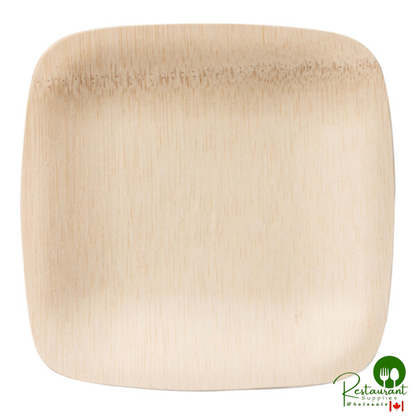 Bambu® 063100 Veneerware® 7" Disposable Square Bamboo Plate - 100/Box | Canada