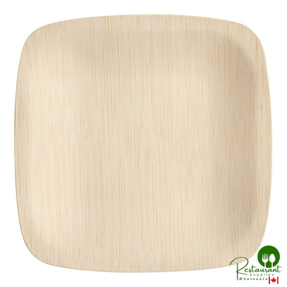 Bambu® 064300 Veneerware® 5" Disposable Square Bamboo Appetizer Plate - 100/Case | Canada