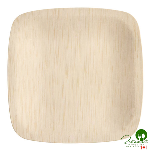 Bambu® 064300 Veneerware® 5" Disposable Square Bamboo Appetizer Plate - 100/Case