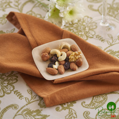 Bambu® 063800 Veneerware® 3 1/2" Disposable Square Bamboo Tasting Plate - 250/Case | Canada