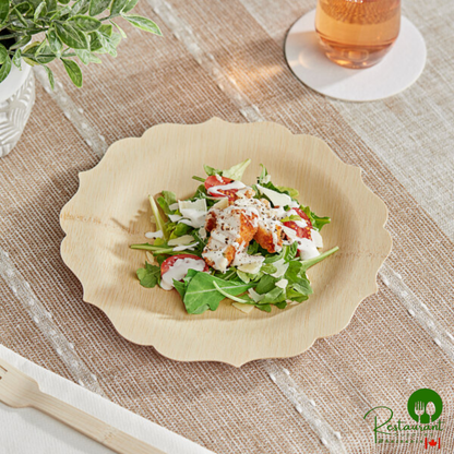 Bambu® Veneerware® 9" Disposable Fancy Bamboo Plate - 100/Case | Canada