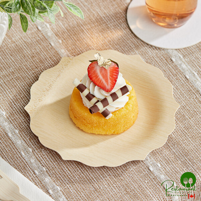 Bambu® Veneerware® 7" Disposable Fancy Bamboo Plate - 100/Case | Canada