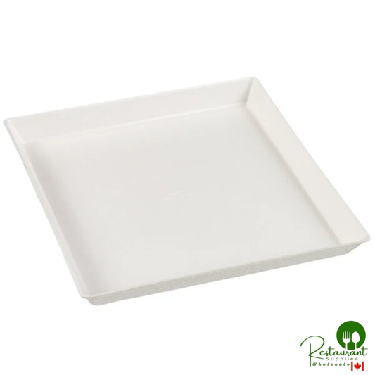 Solia VF45031 Quartz 6 5/16" x 6 5/16" Square Sugarcane Pulp White Plate - 200/Case