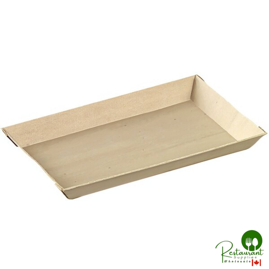 Solia Quartz 6 5/16" x 3 15/16" Laminated Rectangular Wooden Plate - 200/Case