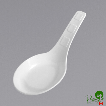 Fineline SE1027.BK SelfEco 4 5/8" Black PLA Asian Soup Spoon - 200/Case