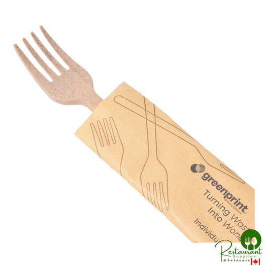 Greenprint Wrapped Heavy Weight Natural Agave Fork - 500/Case