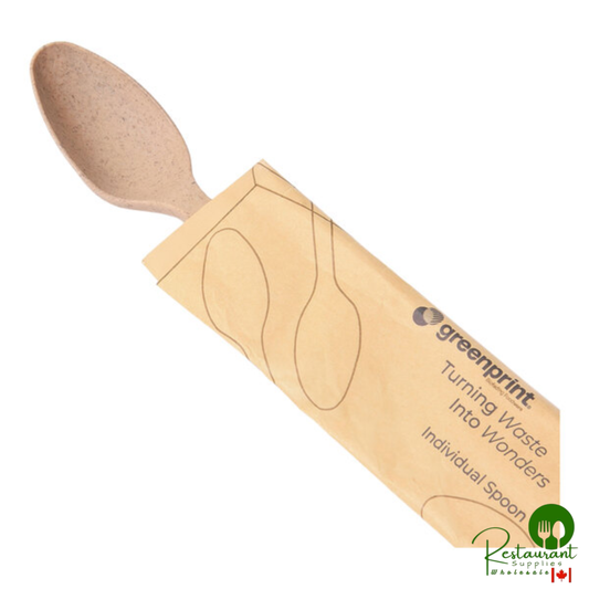 Greenprint Wrapped Heavy Weight Natural Agave Spoon - 500/Case