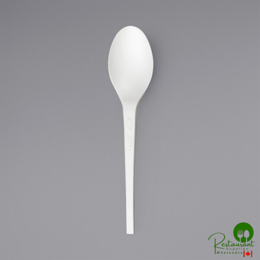 Solia 6 1/2" White CPLA Spoon - 1,000/Case