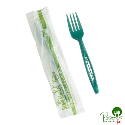 Stalk Market Wrapped Heavy Weight White CPLA Fork 6 1/2" - 750/Case