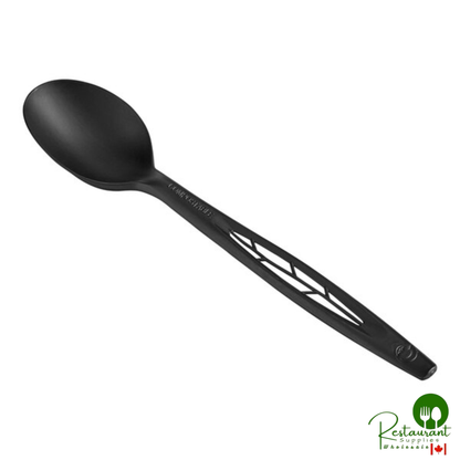 Stalk Market Heavy Weight Black CPLA Spoon 6 1/2" - 1,000/Case