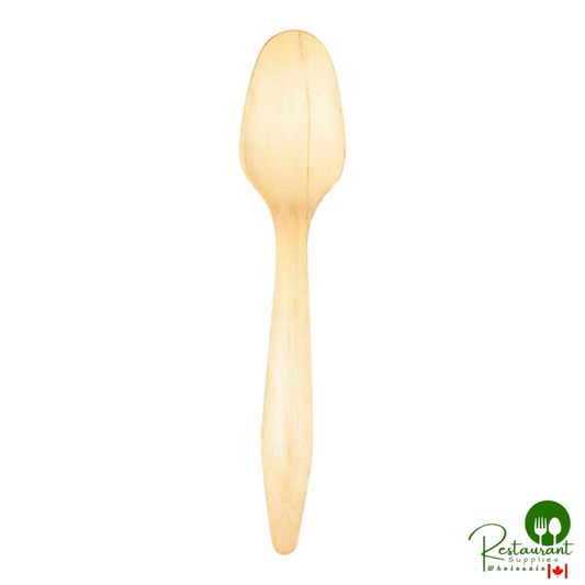 VerTerra 7 1/4" Compostable Heavy-Duty Wooden Spoon - 1,000/Case