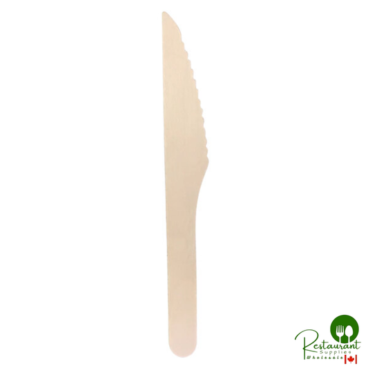 VerTerra Eco2® 6" Compostable Wooden Knife - 1,000/Case
