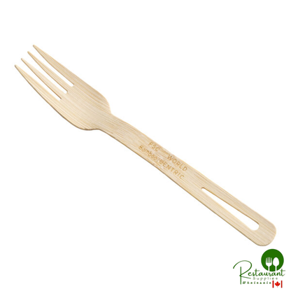 World Centric 6 11/16" Compostable Bamboo Fork - 2,000/Case