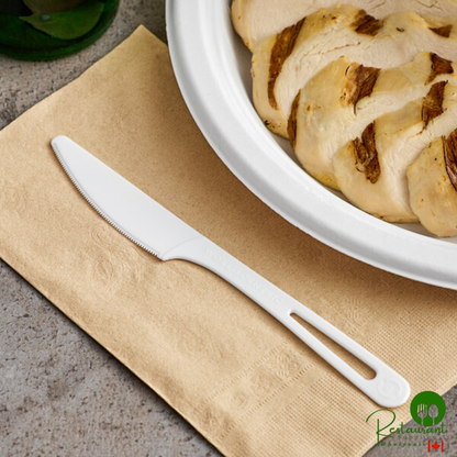 World Centric 6 11/16" Compostable TPLA Knife - 1,000/Case