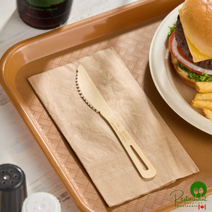 World Centric 6 11/16" Compostable Bamboo Knife - 2,000/Case