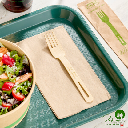World Centric 6 11/16" Wrapped Compostable Bamboo Fork - 750/Case
