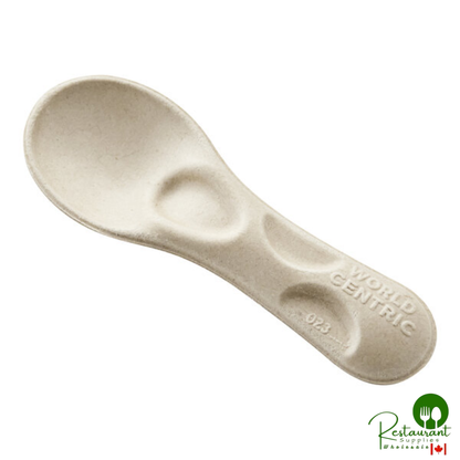 World Centric 3" Compostable Fiber Tasting Spoon - 3,000/Case