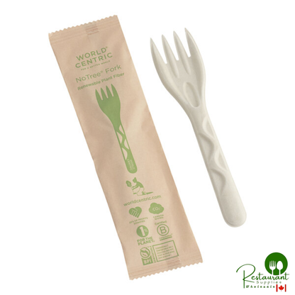 World Centric 6" Wrapped Compostable Fiber Fork - 750/Case