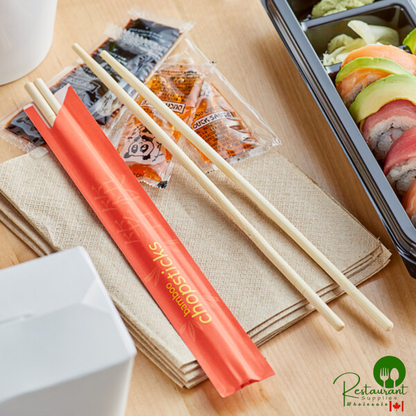 9" Bamboo Round Chopsticks By Prime - 1,000/Pack