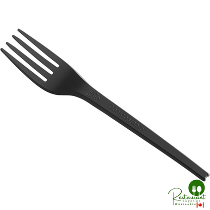 Heavy Weight Compostable 6 1/2" White CPLA Plastic Fork By Prime - 1,000/Case