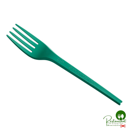 Heavy Weight Compostable 6 1/2" White CPLA Plastic Fork By Prime - 1,000/Case