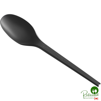 Heavy Weight Compostable 6 1/2" White CPLA Plastic Spoon By Prime - 1,000/Case