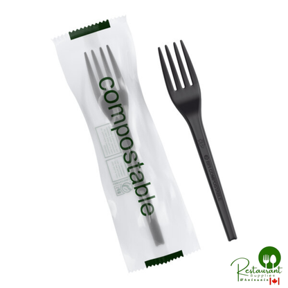 Wrapped Heavy Weight Compostable 6 1/2" White CPLA Fork By Prime - 500/Case