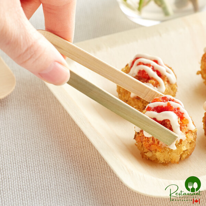 3" Compostable Bamboo Tongs By Prime - 500/Case