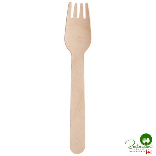 6 1/4" Compostable Wooden Fork By Prime - 4,000/Case