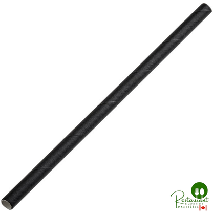 5 1/2" Black Unwrapped Paper Sip Straw By Prime - 2,500/Case | Canada
