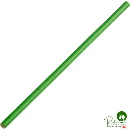 7 3/4" Black Jumbo Unwrapped Paper Straw By Prime - 4,800/Case | Canada