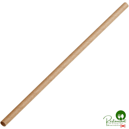 7 3/4" Black Jumbo Unwrapped Paper Straw By Prime - 4,800/Case | Canada