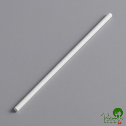 7 3/4" Black Jumbo Unwrapped Paper Straw By Prime - 4,800/Case | Canada