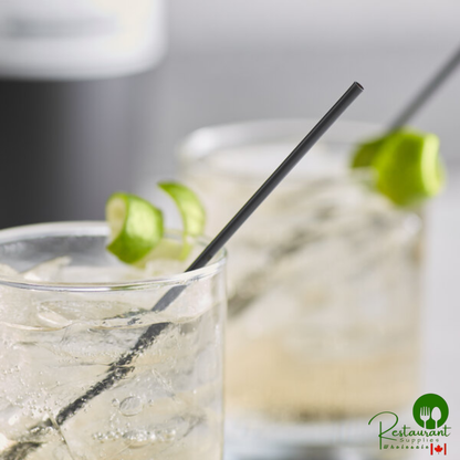 5 3/4" Black Compostable PLA Cocktail Straw By Prime - 20,000/Case | Canada
