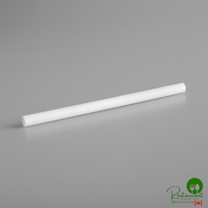 8 1/2" Colossal Red and White Striped Unwrapped Paper Straw By Prime - 1,500/Case | Canada