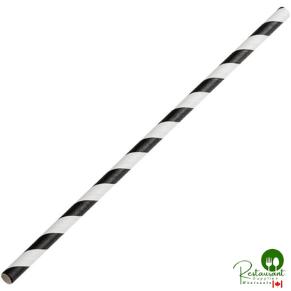 7 3/4" Red Stripe Jumbo Unwrapped Paper Straw By Prime - 4,800/Case | Canada